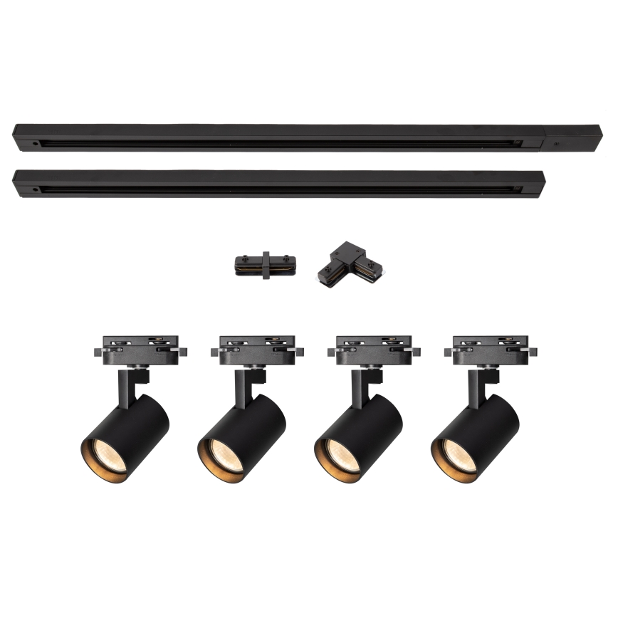 Brilagi - Spotlampa i skensystemet HUSKY 4xGU10/10W/230V svart