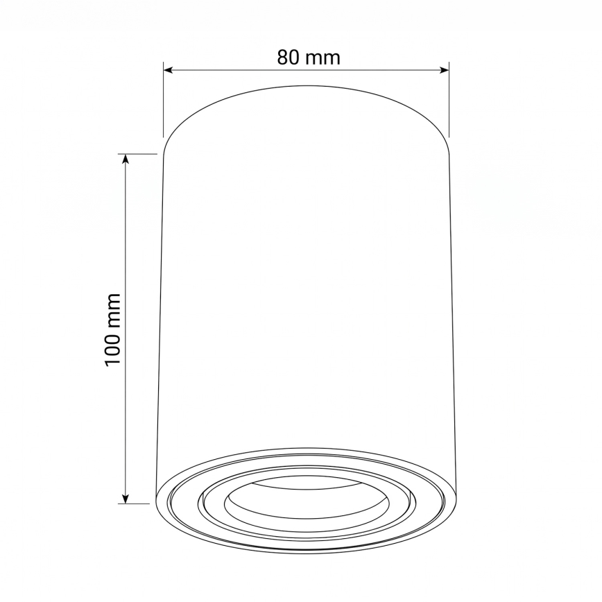 BRILAGI - Spotlampa MIA 1xGU10/30W/230V 100x80 mm brun