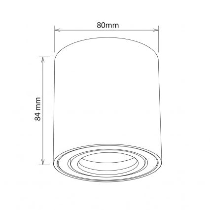 BRILAGI - Spotlampa MIA 1xGU10/30W/230V 84x80 mm silverfärgad