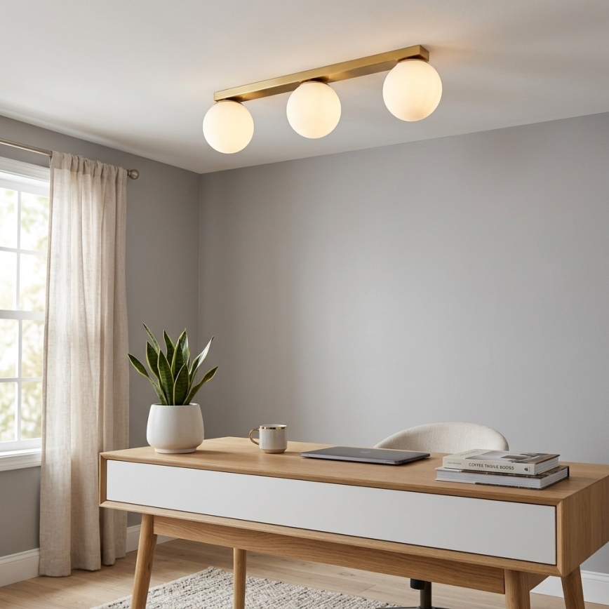 BRILAGI - Spotlampa MILO 3xE27/60W/230V guldfärgad