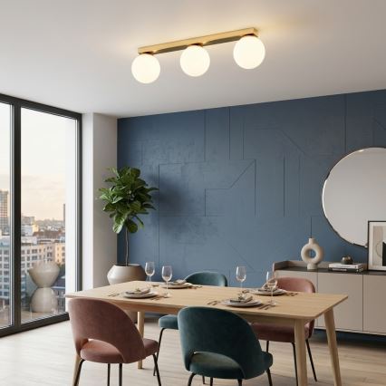 BRILAGI - Spotlampa MILO 3xE27/60W/230V guldfärgad