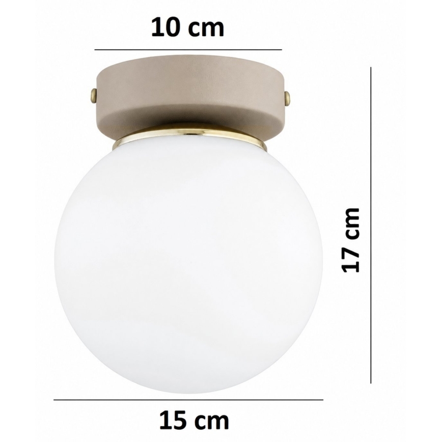 BRILAGI - Spotlampa MILO ECRU 1xE27/60W/230V Ø 15 cm beige/guld