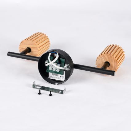 Brilagi - Spotlampa MODERN WOOD 2xGU10/8W/230V trä/svart