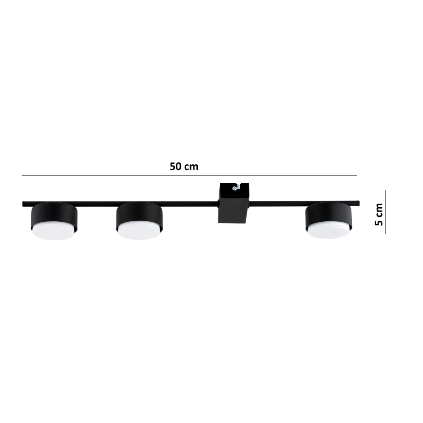 Brilagi - Spotlampa MONO 3xGX53/12W/230V svart