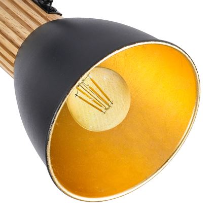 Brilagi - Spotlampa ODENSE 3xE14/10W/230V gummiträd/svart