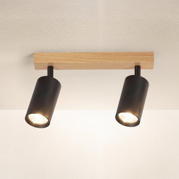 Brilagi - Spotlampa SELE 2xGU10/30W/230V svart/ekdekor
