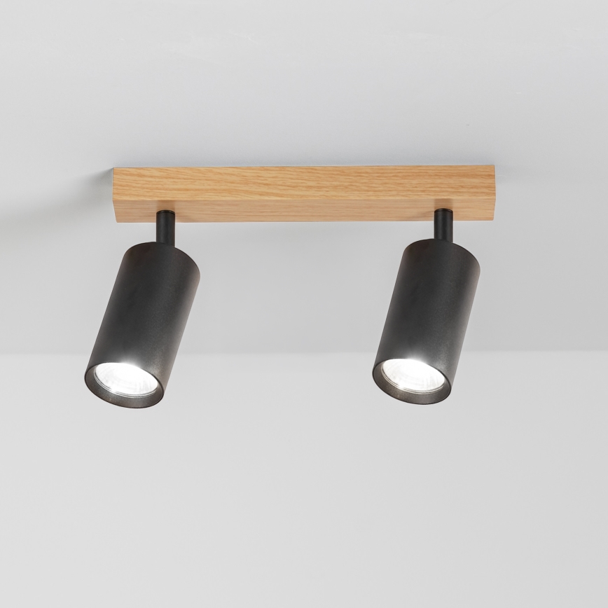 Brilagi - Spotlampa SELE 2xGU10/30W/230V svart/ekdekor