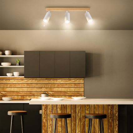 Brilagi - Spotlampa SELE 3xGU10/30W/230V vit/ekdekor