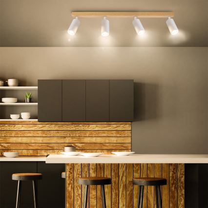 Brilagi - Spotlampa SELE 4xGU10/30W/230V vit/ekdekor