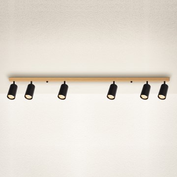 Brilagi - Spotlampa SELE 6xGU10/30W/230V svart/ekdekor