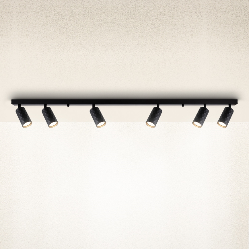 Brilagi - spotlampa SELE DIAMANT 6xGU10/30W/230V svart