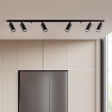 Brilagi - spotlampa SELE DIAMANT 6xGU10/30W/230V svart