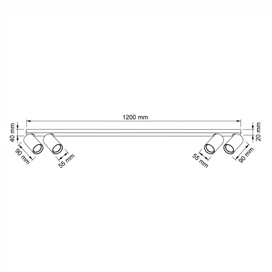 BRILAGI - Spotlampa SELE LONG 4xGU10/30W/230V beige