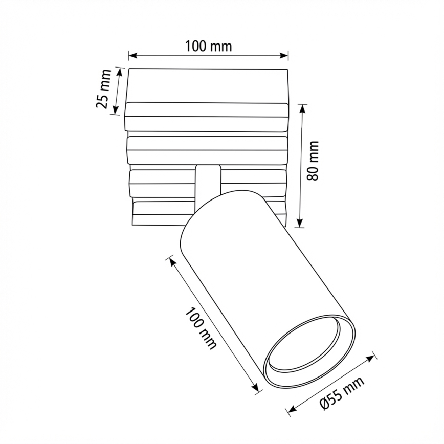 Brilagi - Spotlampa SELE WOOD 1xGU10/30W/230V svart/trä