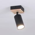 Brilagi - Spotlampa SELE WOOD ACOUSTIC 1xGU10/30W/230V svart/trä