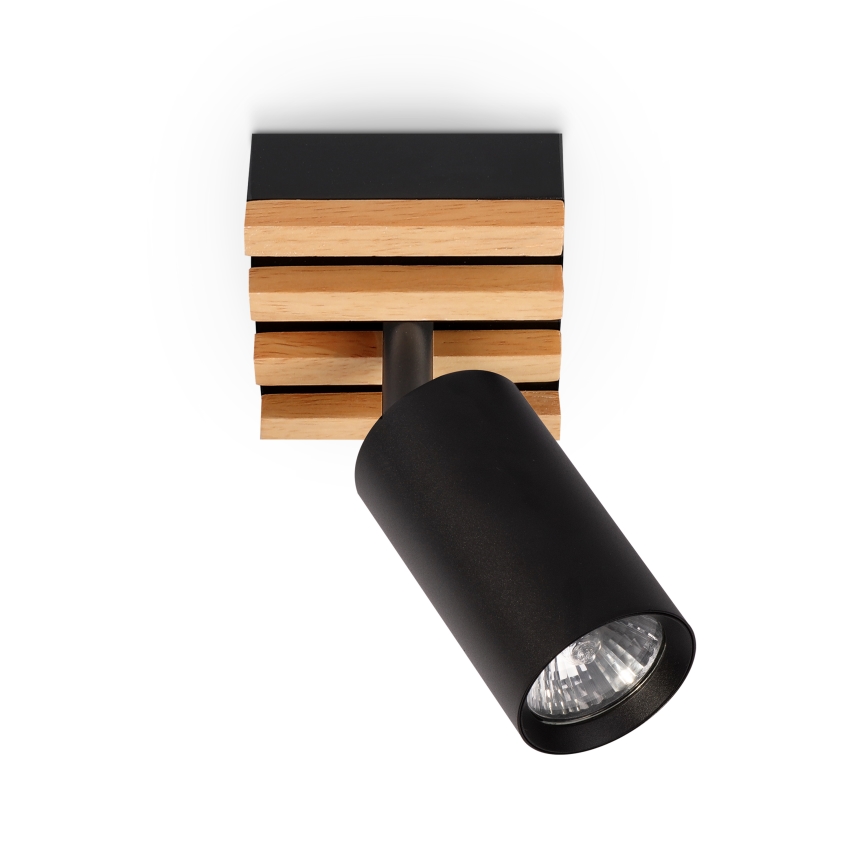 Brilagi - Spotlampa SELE WOOD ACOUSTIC 1xGU10/30W/230V svart/trä