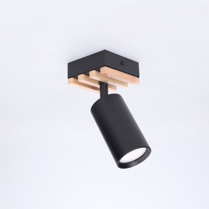 Brilagi - Spotlampa SELE WOOD ACOUSTIC 1xGU10/30W/230V svart/trä