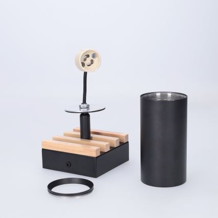 Brilagi - Spotlampa SELE WOOD ACOUSTIC 1xGU10/30W/230V svart/trä