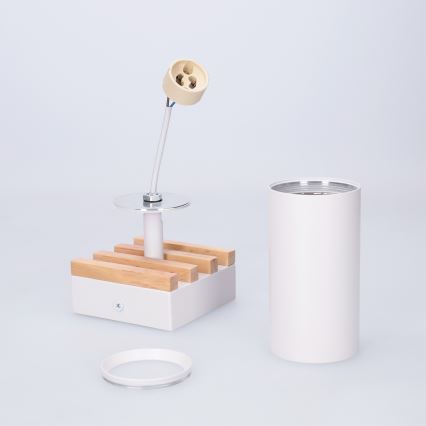 Brilagi - Spotlampa SELE WOOD ACOUSTIC 1xGU10/30W/230V vit/trä