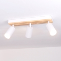 Brilagi - Spotlampa SELE WOOD ACOUSTIC 3xGU10/30W/230V vit/trä