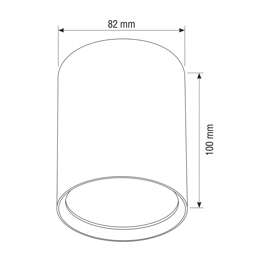 BRILAGI - Spotlampa SMOOTH LONG 1xGX53/15W/230V 60x82 mm svart