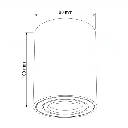 BRILAGI - Spotlight MIA 1xGU10/30W/230V 100x80 mm brun