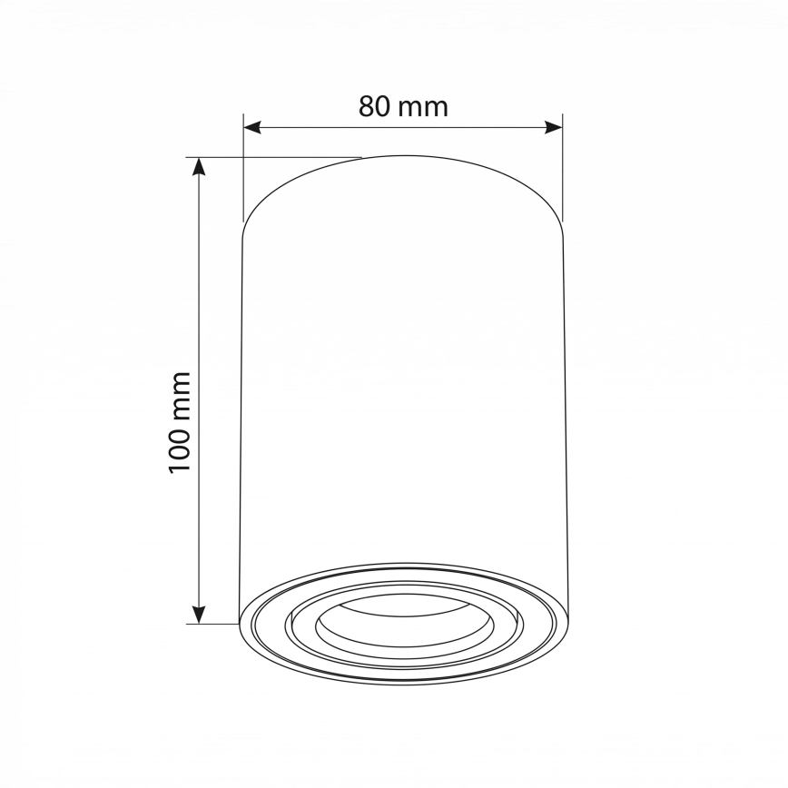 BRILAGI - Spotlight MIA 1xGU10/30W/230V 100x80 mm svart