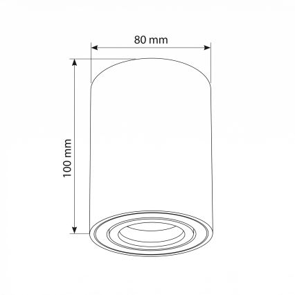 BRILAGI - Spotlight MIA 1xGU10/30W/230V 100x80 mm vit