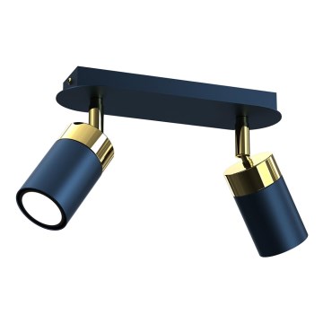 Brilagi - Spotlight POKER 2xGU10/25W/230V blå/guld