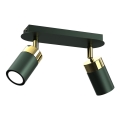 Brilagi - Spotlight POKER 2xGU10/25W/230V grön/guld