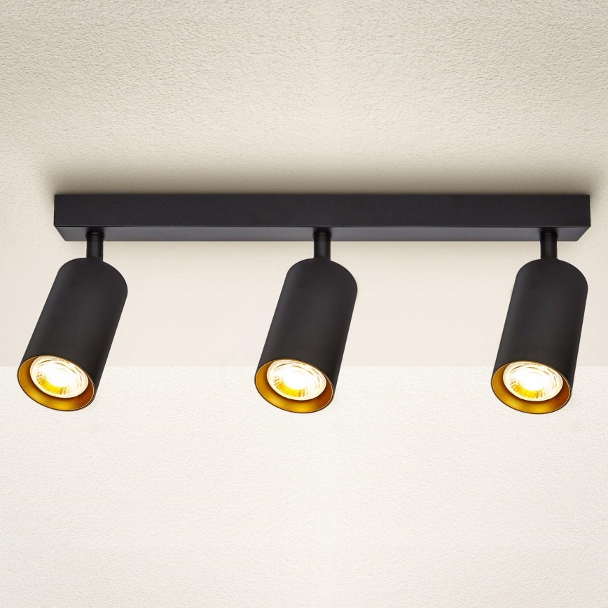 Brilagi - Spotlight SELE 3xGU10/30W/230V svart/guld