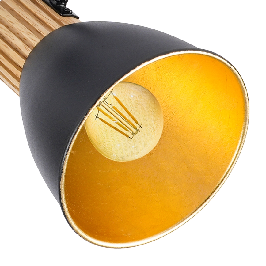 Brilagi - Spottarmatur ODENSE 4xE14/10W/230V trä/svart