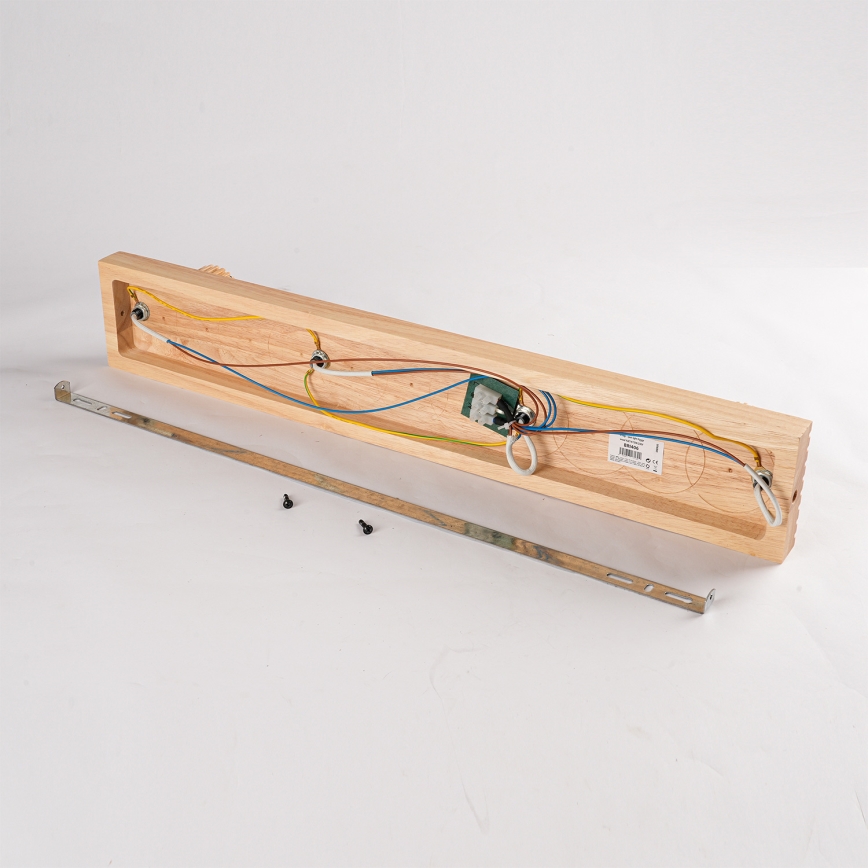 Brilagi - Spottlampa HYGGE 4xE14/15W/230V trä/rökfärgad