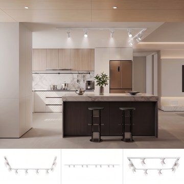 BRILAGI - Spottlampa i skensystem HUSKY 8xGU10/10W/230V 300 cm vit