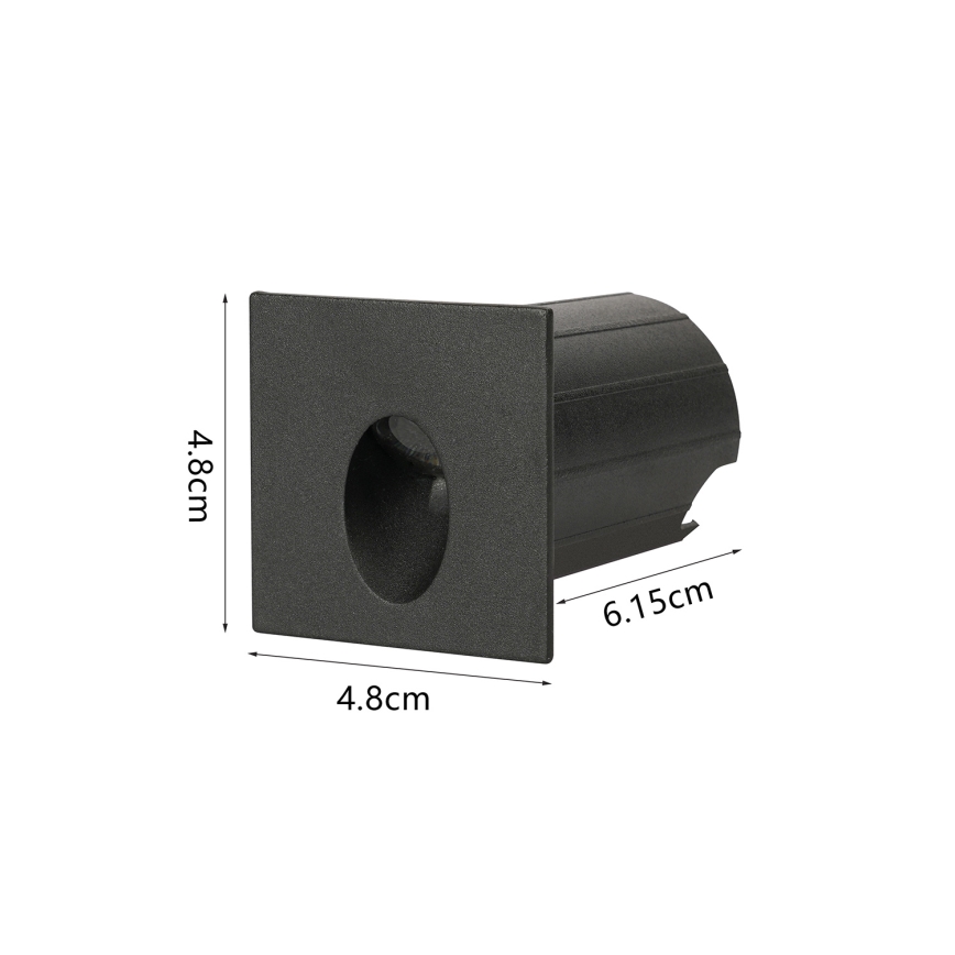 Brilagi - STAIRDOT infälld LED-utomhusarmatur LED/2W/230V svart IP65 fyrkantig