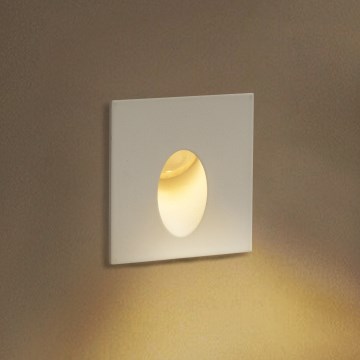 Brilagi - STAIRDOT LED infälld utomhusarmatur 2W/230V, vit, IP65, fyrkantig