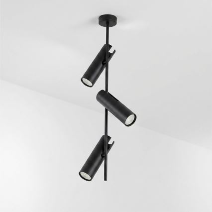 Brilagi - Stångmonterad taklampa BRANCH 3xGU10/30W/230V svart