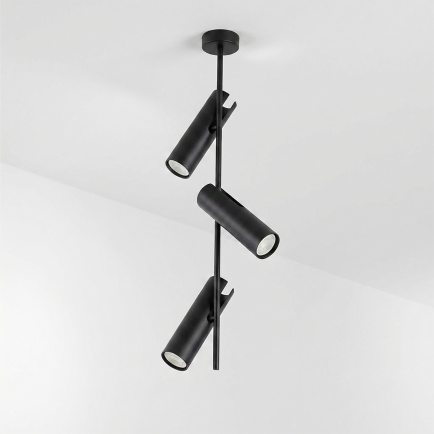 Brilagi - Stångmonterad taklampa BRANCH 3xGU10/30W/230V svart