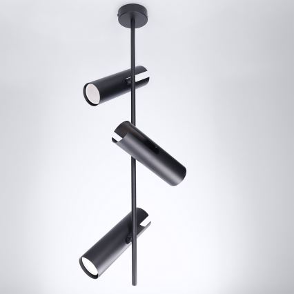 Brilagi - Stångmonterad taklampa BRANCH 3xGU10/30W/230V svart