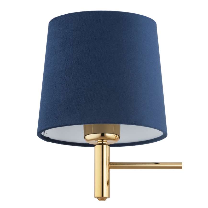 BRILAGI - Stångpendel MONTE 3xE27/60W/230V blå/guld