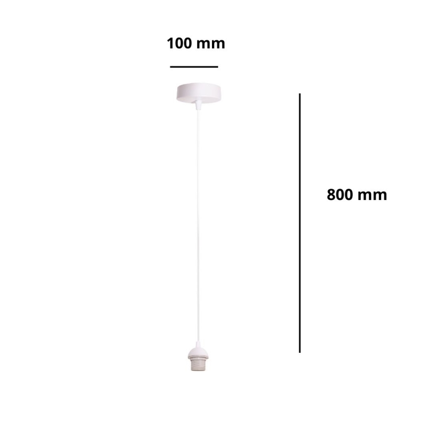 Brilagi - Strömkabel PARTY 1x E27/60W/230V Ø 10 cm, vit