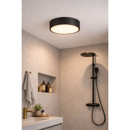 Brilagi - Takarmatur för badrum POOL 2xE27/15W/230V Ø 30 cm IP54 svart