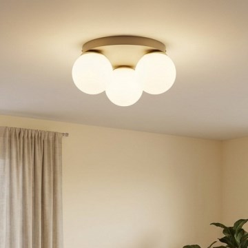 Brilagi - Taklampa 1xE27/60W/230V Ø 15 cm beige/guldig