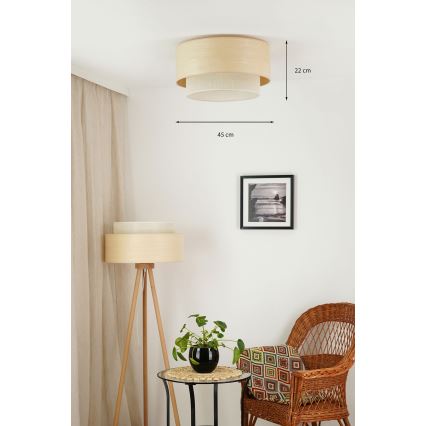 Brilagi - Taklampa ARIZONA BOHO 1xE27/15W/230V Ø 45 cm beige