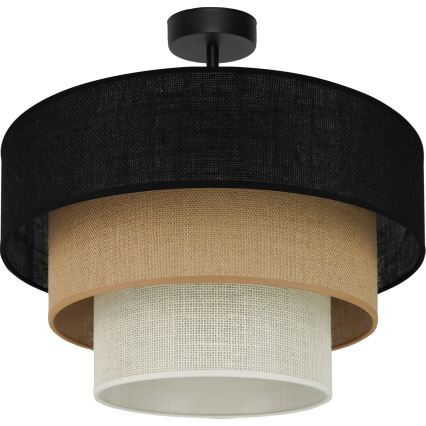Brilagi - Taklampa ASPEN LUNETA 1xE27/15W/230V Ø 45 cm svart/beige/krämvit