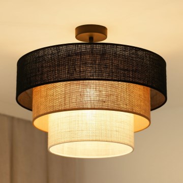 Brilagi - Taklampa ASPEN LUNETA 1xE27/15W/230V Ø 45 cm svart/beige/krämvit