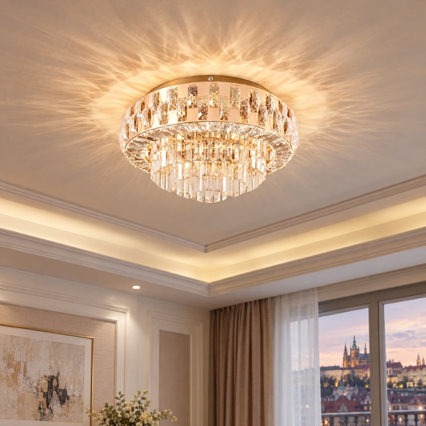 BRILAGI - Taklampa AURELIA 5xE14/40W/230V Ø 50 cm guld