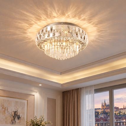BRILAGI - Taklampa AURELIA 5xE14/40W/230V Ø 50 cm polerad krom