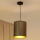 Brilagi - Taklampa BOSTON ROLLER 1xE27/15W/230V Ø 21 cm halm brun/guld