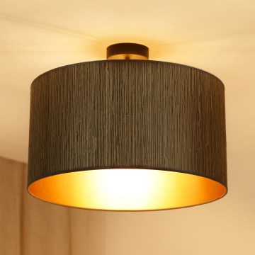 Brilagi - Taklampa BOSTON ROLLER 1xE27/15W/230V Ø 45 cm halm brun/guld